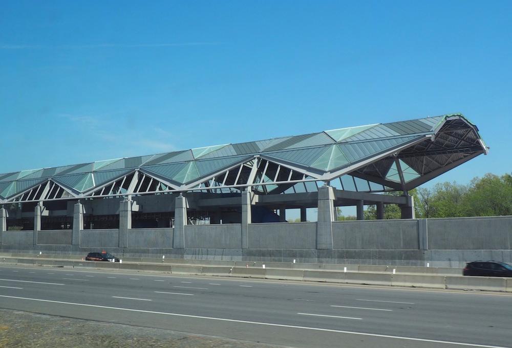 The under-construction Innovation Center Silver Line station, photographed in May 2018. 