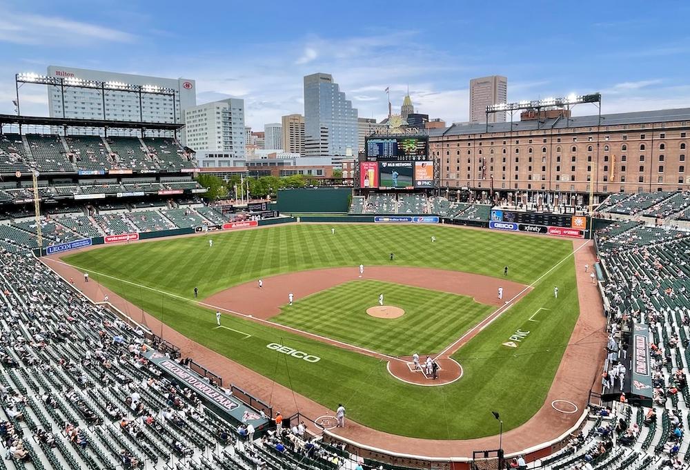 Oriole Park at Camden Yards, photographed in 2021. 