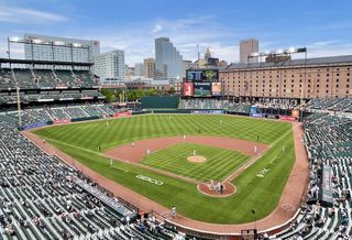 Oriole Park at Camden Yards, photographed in 2021. 