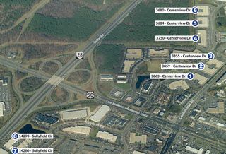 An aerial view of the Dulles Business Park