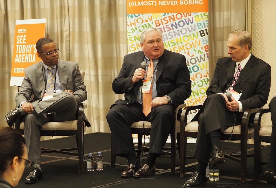 Kaiser Permanente's Clayton Mitchell, Trammell Crow Co's Eric Fisher, Virginia Hospital Center's Adrian Stanton