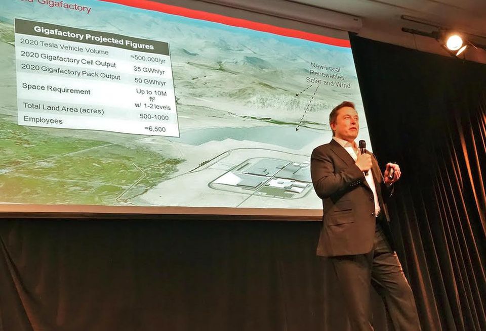 Elon Musk speaking about Gigafactory, which Nevada won with a $1.3B financial incentive package