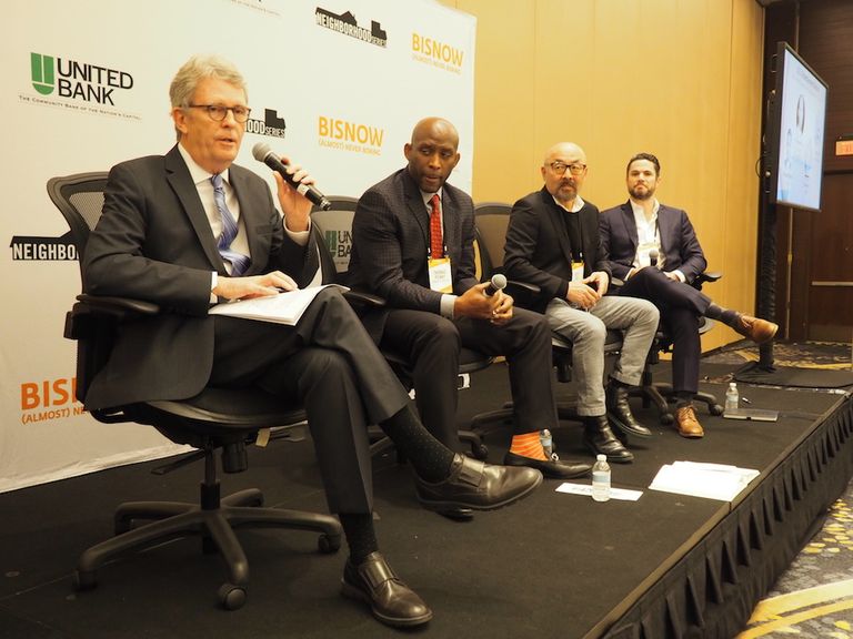 Southwest BID's Steve Moore, Donohoe Hospitality's Thomas Penny, Lee & Associates' Jeff Lee and Cresa's Thomas McBride