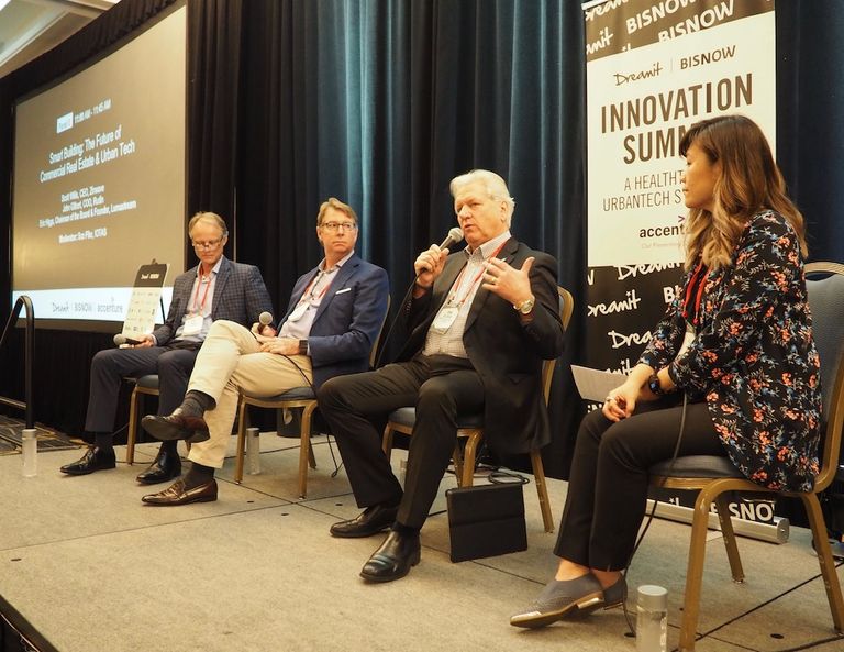 Lumastream's Eric Higgs, Zinwave's Scott Willis, Rudin's John Gilbert and Iotas' Sce Pike