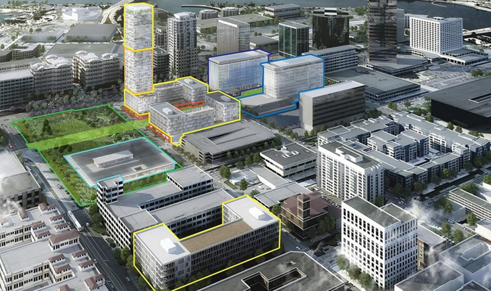 Rendering of the New Long Beach Civic Center Project