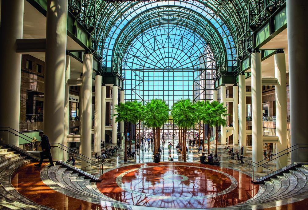 The glass atrium at Brookfield Place in Lower Manhattan