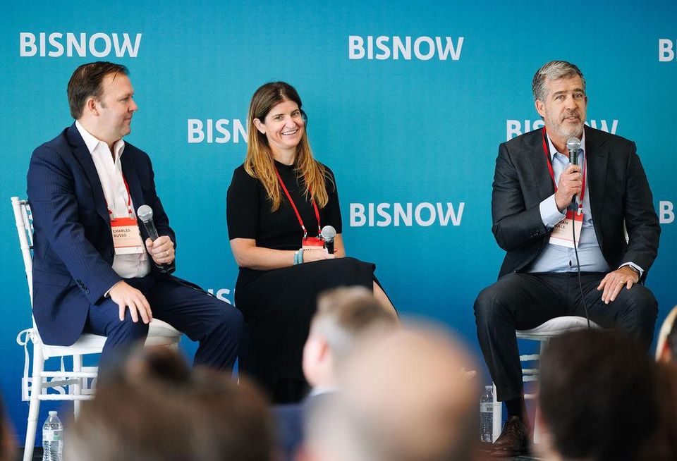 Nuveen’s Charles Russo, Newmark’s Marcella Fasulo and Cushman & Wakefield’s Brian Gale spoke on a panel at Bisnow’s South Florida Office Summit and Cocktail on Oct. 19, 2023.