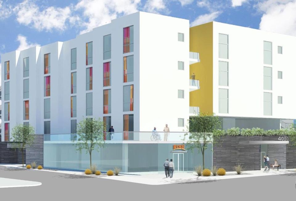 RISE Housing, Highridge Development Co. and SRO Housing Corp. are developing a $32M 56-unit mixed use supportive housing community with 3,400 SF of commercial space.The general contractor is Alpha Construction Company, Inc., of Van Nuys. The architectural firm is Egan Simon Architecture of Playa del Rey.