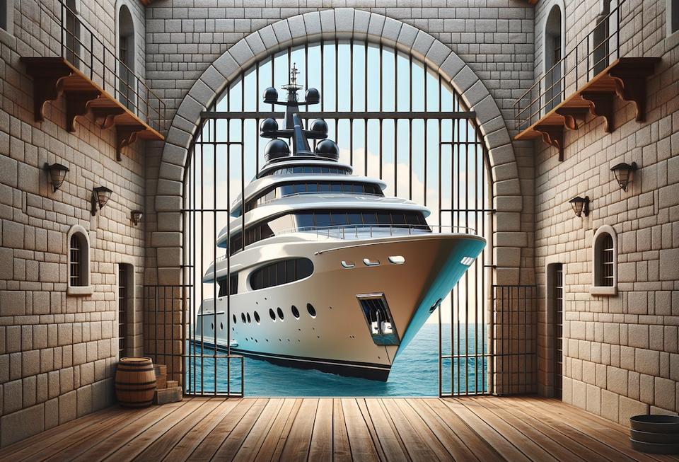Yacht in Jail DALL-E
