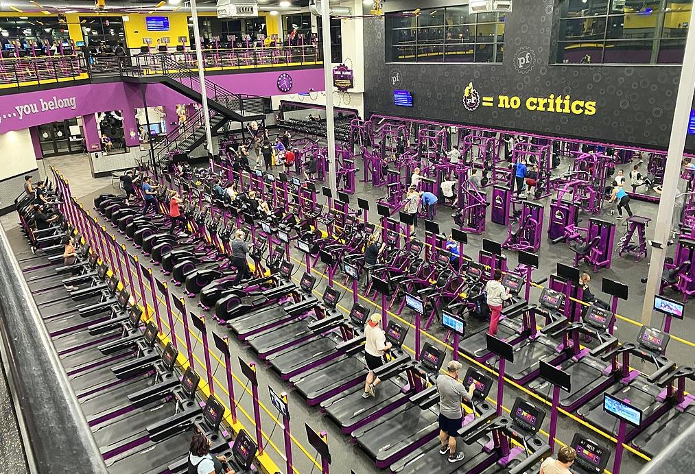 Interior of a Planet Fitness location.
