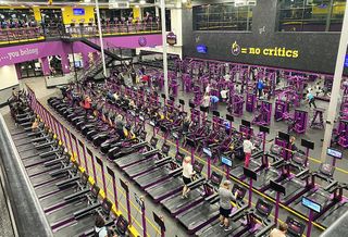 Interior of a Planet Fitness location.