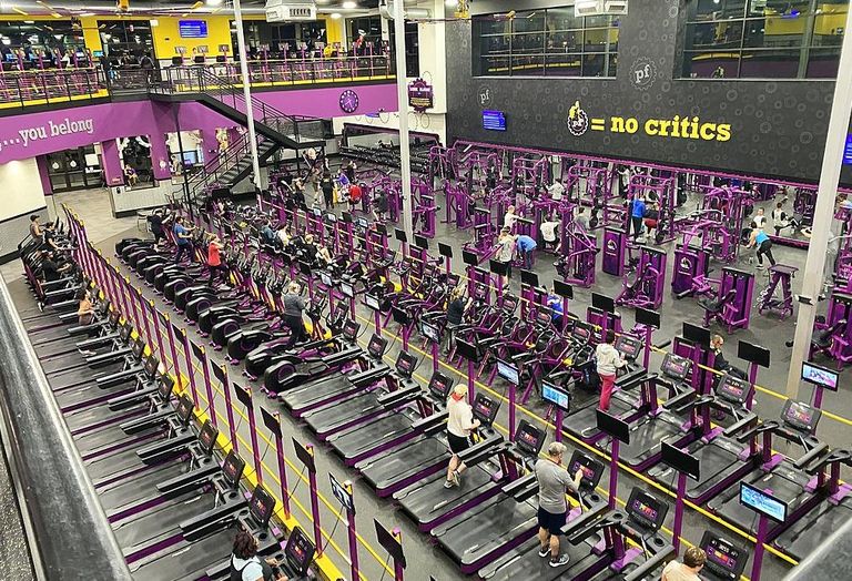 Interior of a Planet Fitness location.