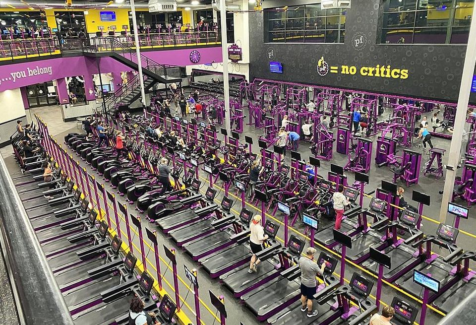 Interior of a Planet Fitness location.