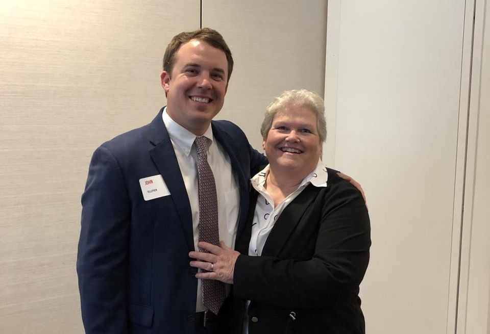 Lana Coble and mentee John Morvant