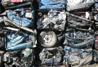 crushed cars car crusher automobiles auto