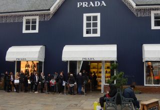 The Prada store at Bicester outlet village, Oxfordshire, UK