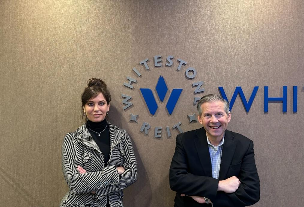 Whitestone REIT Chief Operations Officer Christine Mastandrea and CEO David Holeman