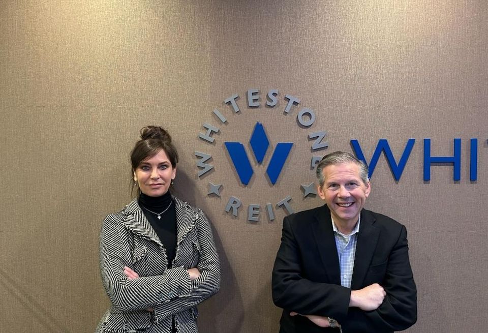 Whitestone REIT Chief Operations Officer Christine Mastandrea and CEO David Holeman