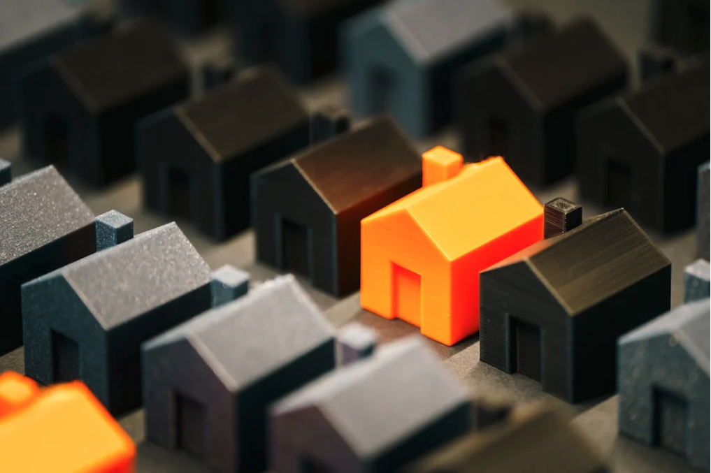 tiny models of a housing development 