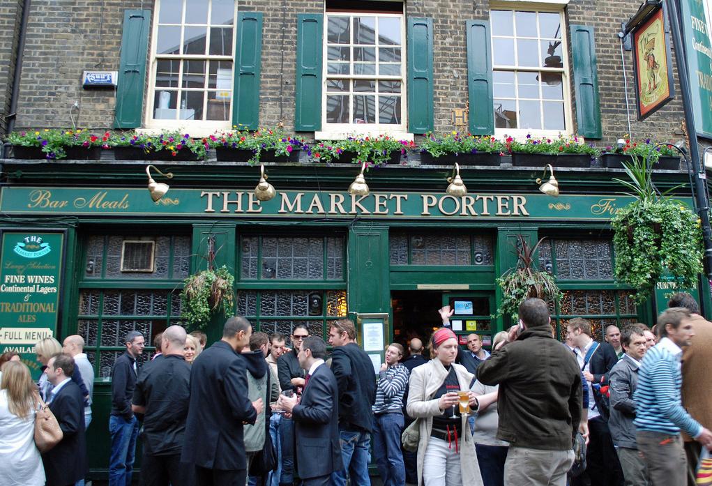 London pub at Borough Market, Southwark, London SE1