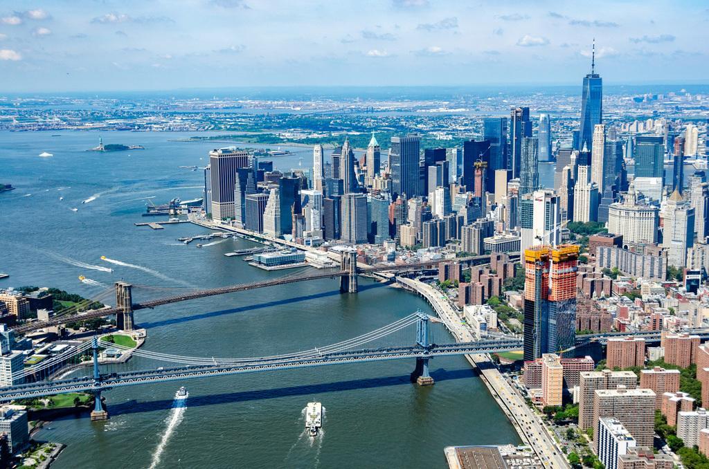Two Bridges In Manhattan