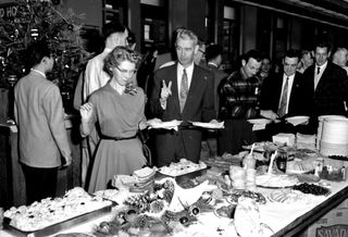 Office holiday party in the ‘60s