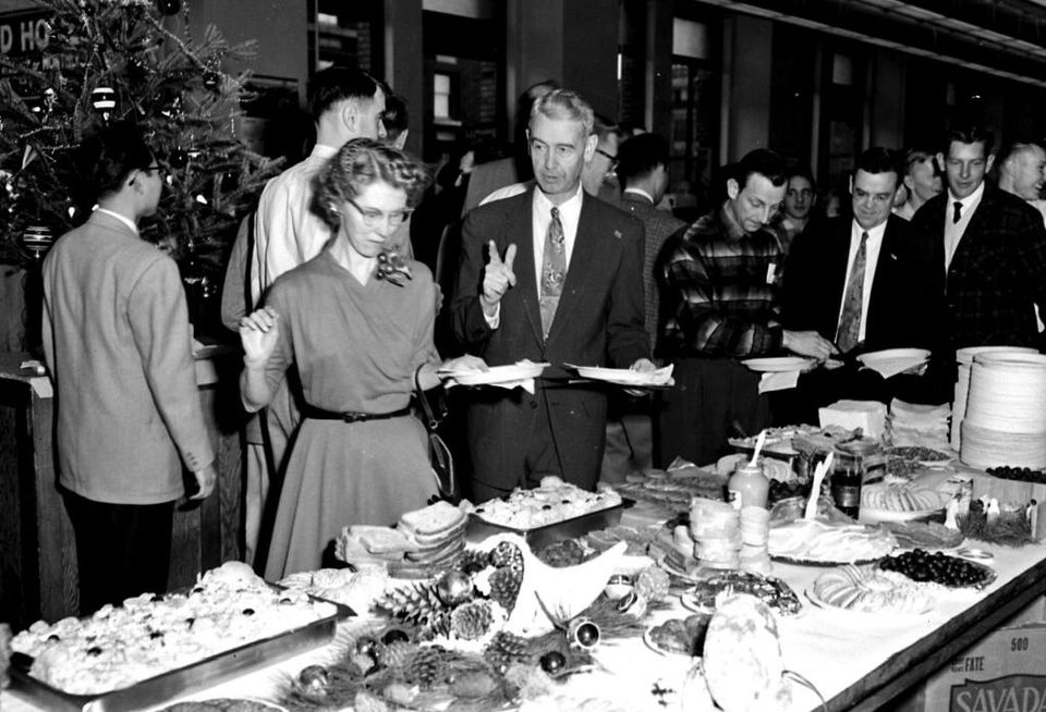 Office holiday party in the ‘60s