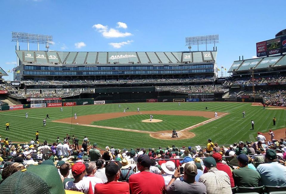 Oakland Athletics playing in the ColiseumCredit: redlegsfan21 (Flickr)