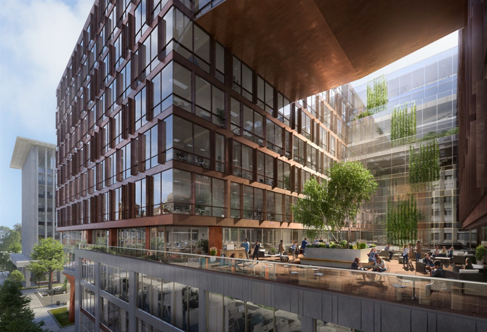 A rendering of JBG Smith's new design for 1700 M St. NW