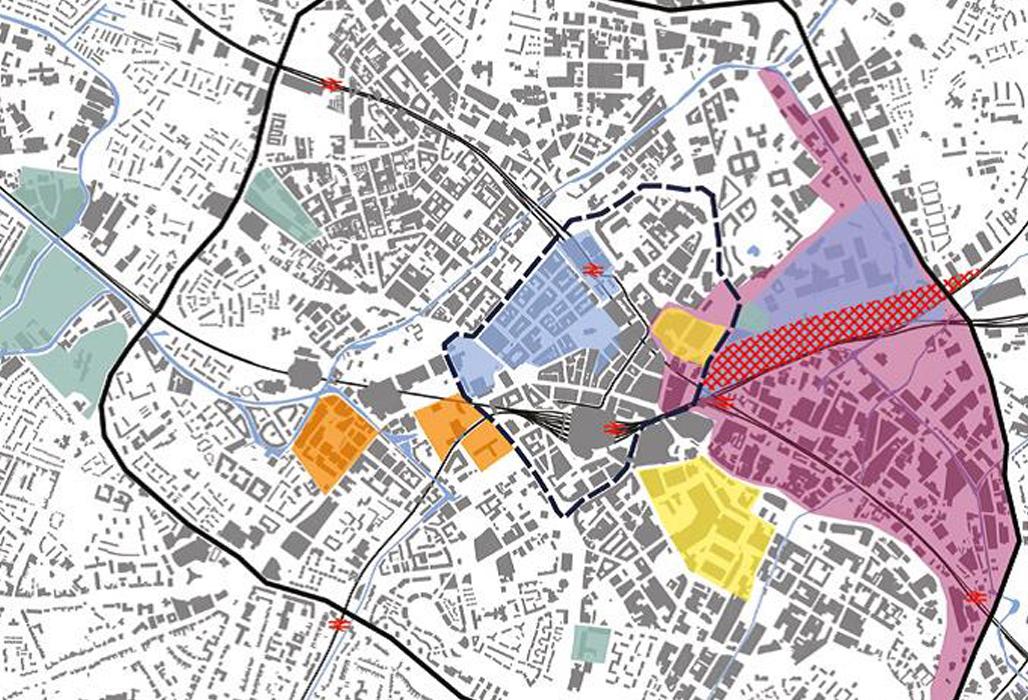 SAvills map showing eastward expansion of the city centre Birmingham April 2018