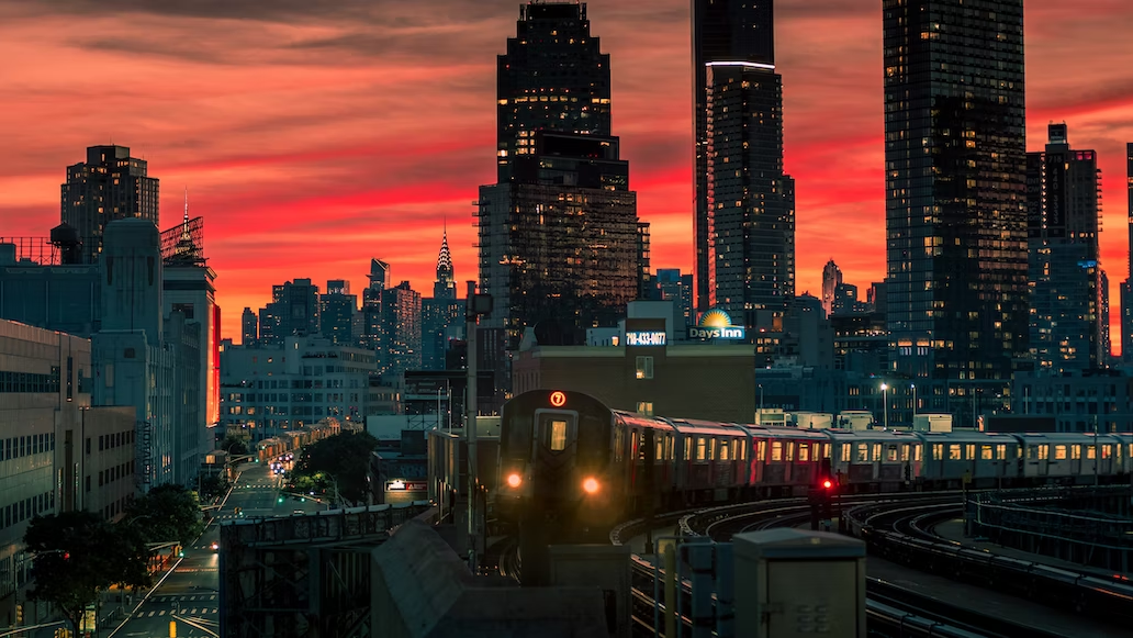 The 7 train on Queens Subway Station