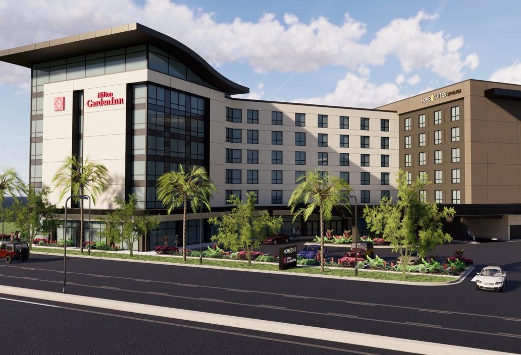 RD Olson recently broke ground on a dual branded - Hilton Garden Inn and Home2 Suites hotel in Anaheim's Resort District. 