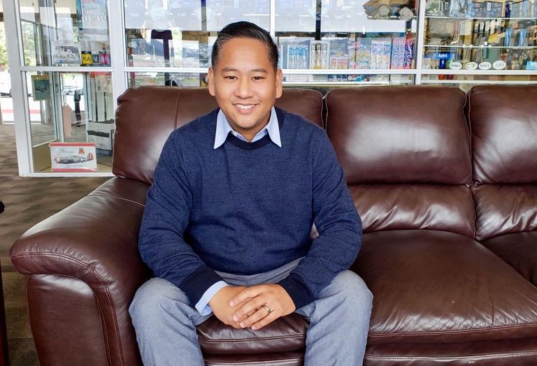FLOAT (Fly Over All Traffic) co-founder Arnel Guiang. Think vanpool in the sky, FLOAT wants people to fly to work 