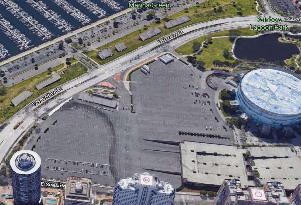Vacant lot next to the Long Beach Convention Center