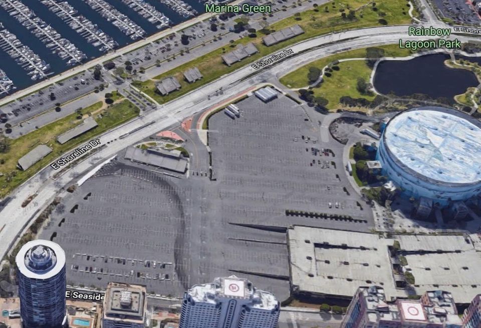 Vacant lot next to the Long Beach Convention Center