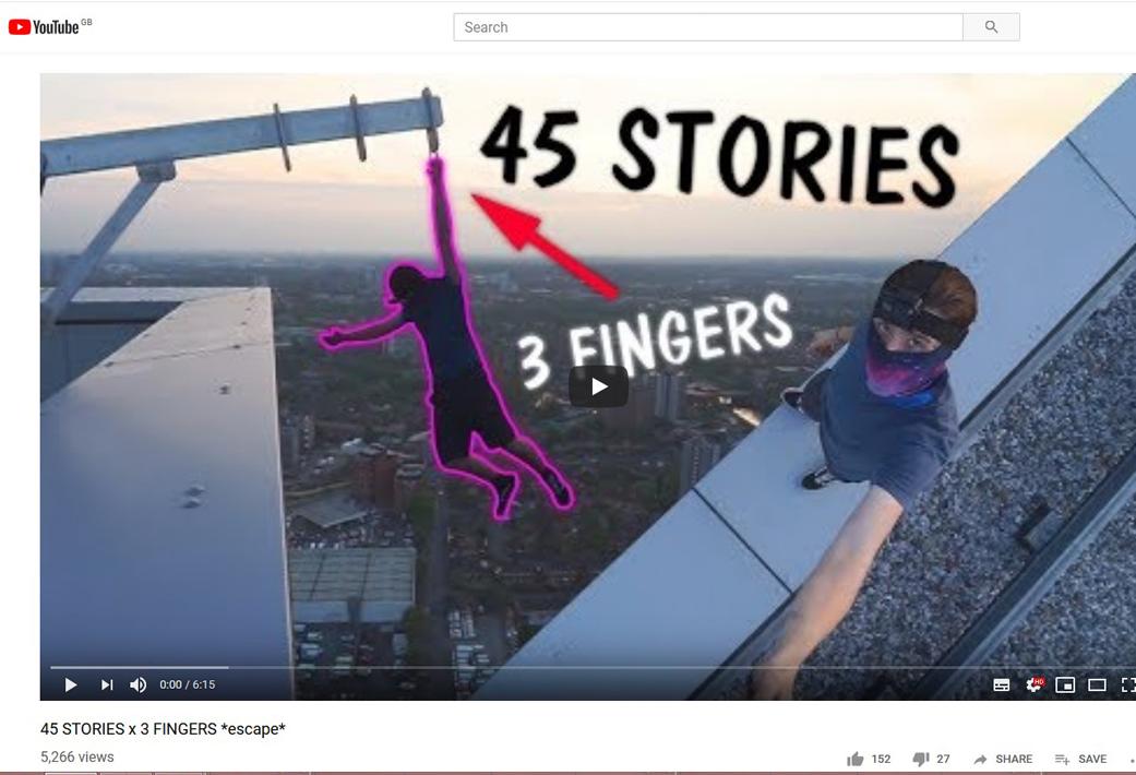 The Littlenuisance Hanging By Three Fingers, 45 Stories Up, In April 2019 crane climbing