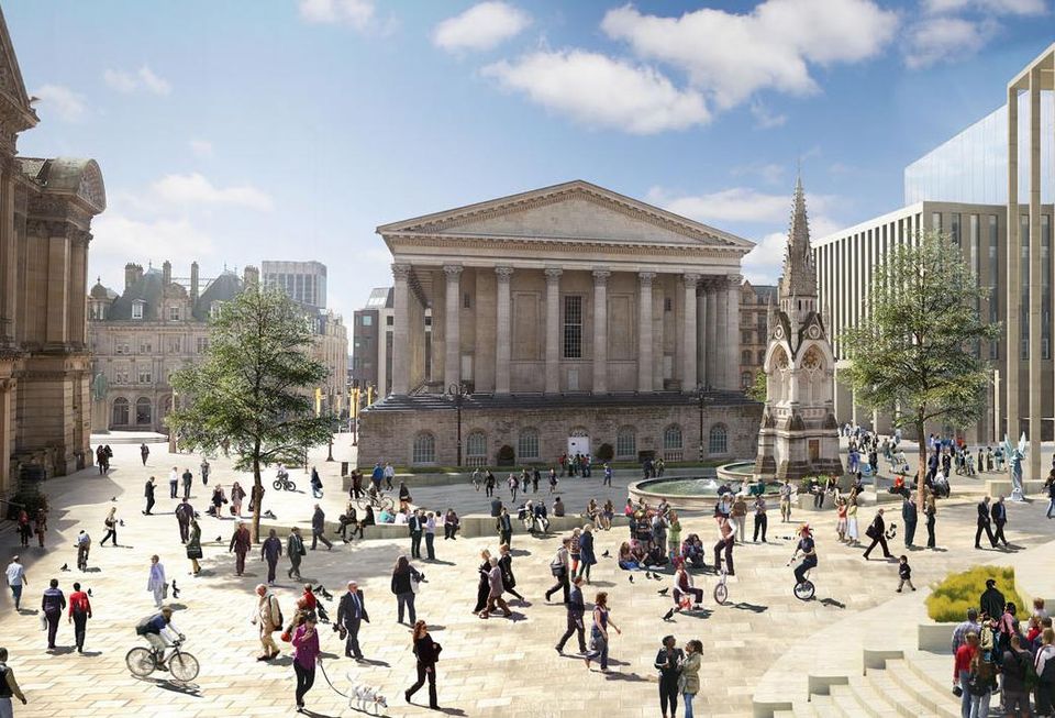 Chamberlain Square, part of the Birmingham Paradise development developer: Hermes, contractor Carillion