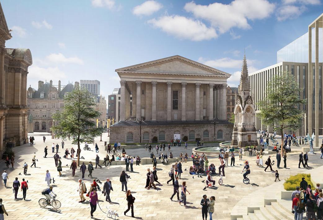 Chamberlain Square, part of the Birmingham Paradise development developer: Hermes, contractor Carillion