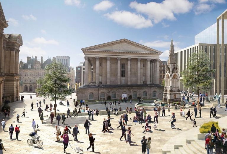 Chamberlain Square, part of the Birmingham Paradise development developer: Hermes, contractor Carillion