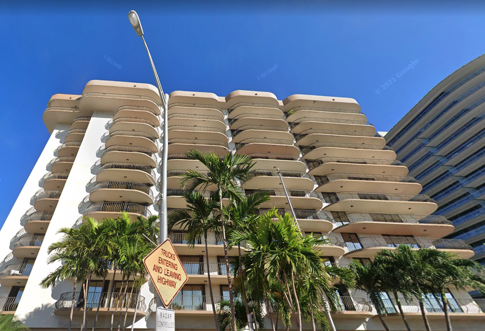 8777 Collins Ave. in Surfside, Florida, captured in January 2021.
