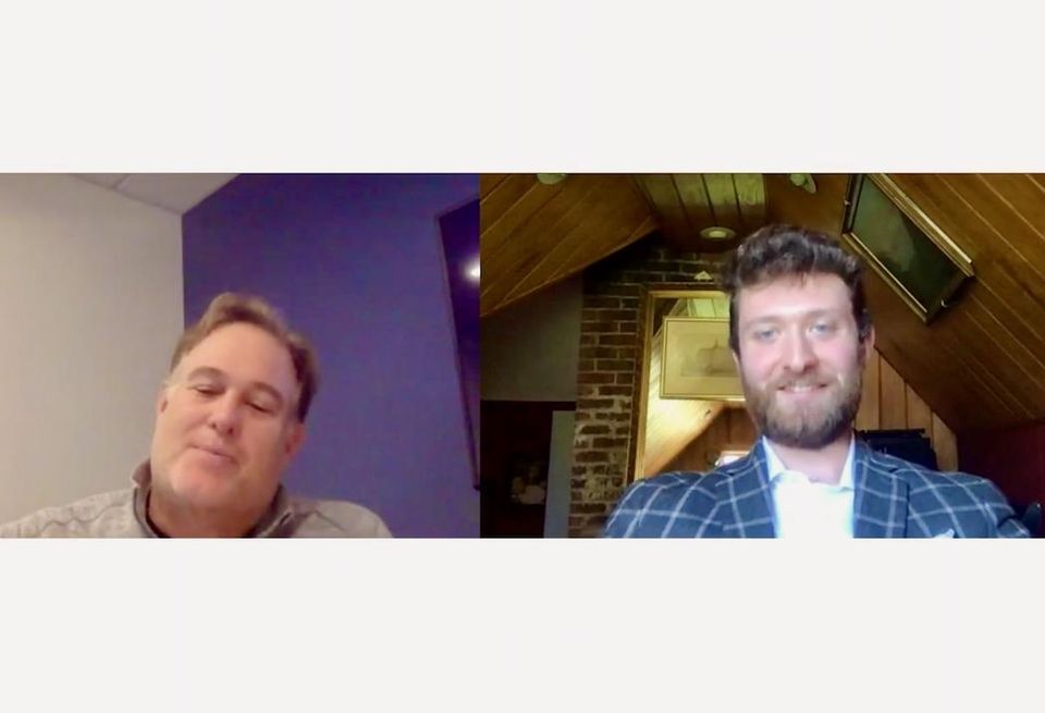 Rising Realty CEO Chris Rising and Bisnow West Coast Vice President Michael Guimond discuss how to effectively manage a remote team during a Bisnow webinar on April 2.