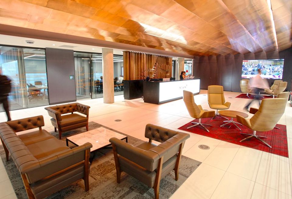 NCC Group's office at Manchester's XYZ Building developed by Allied London, fit out by OBI Property