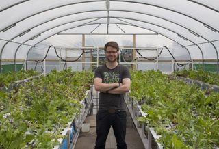 salads vegetables growing roof office acquaponis hydroponics