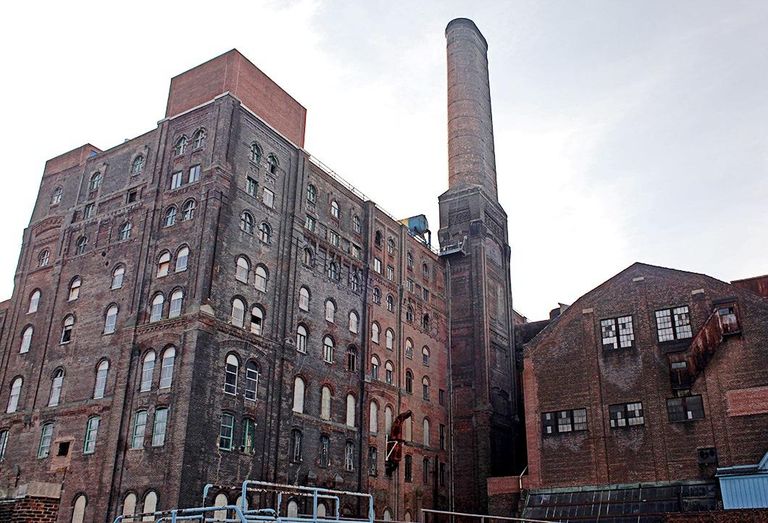 The old Domino Sugar Refinery in Brooklyn, which is slated for redevelopment into residential and commercial space.