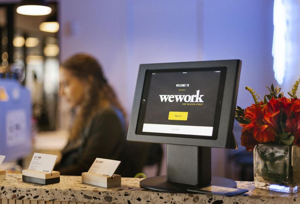 reception front desk wework