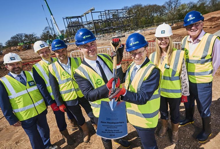 IM Properties new Midlands HQ Andy Street Mayor l-r: Jason Jasper (IM Props UK Project Director) Kevin Ashfield (IM Props UK Development Director) Tim Wooldridge (IM Props Managing Director) Andy Street, West Midlands Mayor, Andrew Edmiston (IM Group Ltd Managing Director), Majella Lynch (Project Director)Paul Tunnicliffe (IM Group Ltd Automotive Development Director)