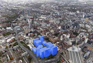 Manchester University north campus development area february 2019
