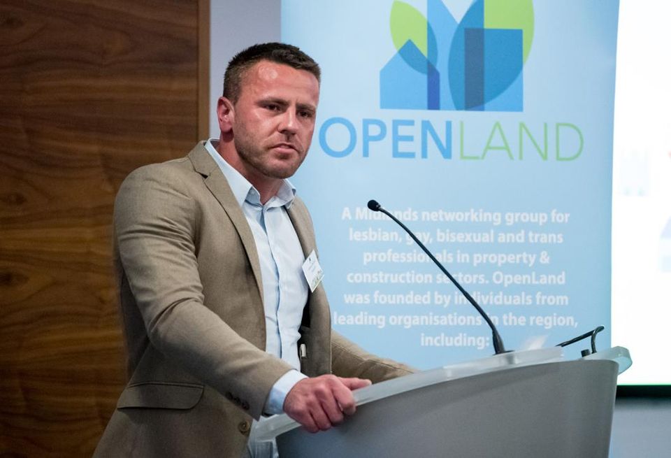 Anthony MCourt speaking at Open Land event, Birmingham, January 2018