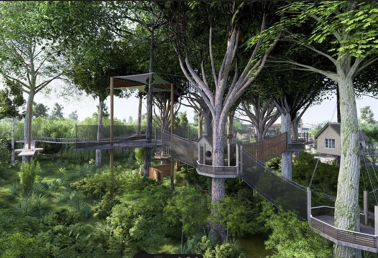 Rendering of Go Ape Adventure Park.