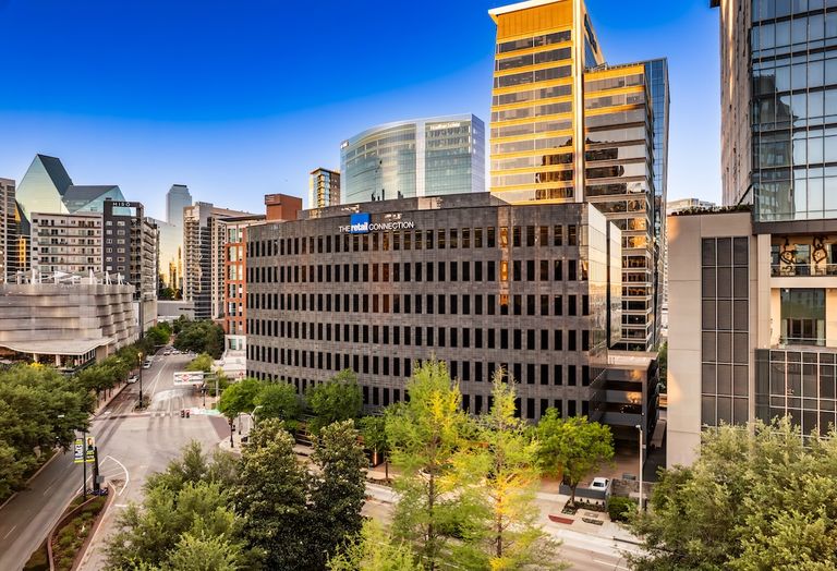 The eight-story office building at 2525 McKinnon St. in Dallas.